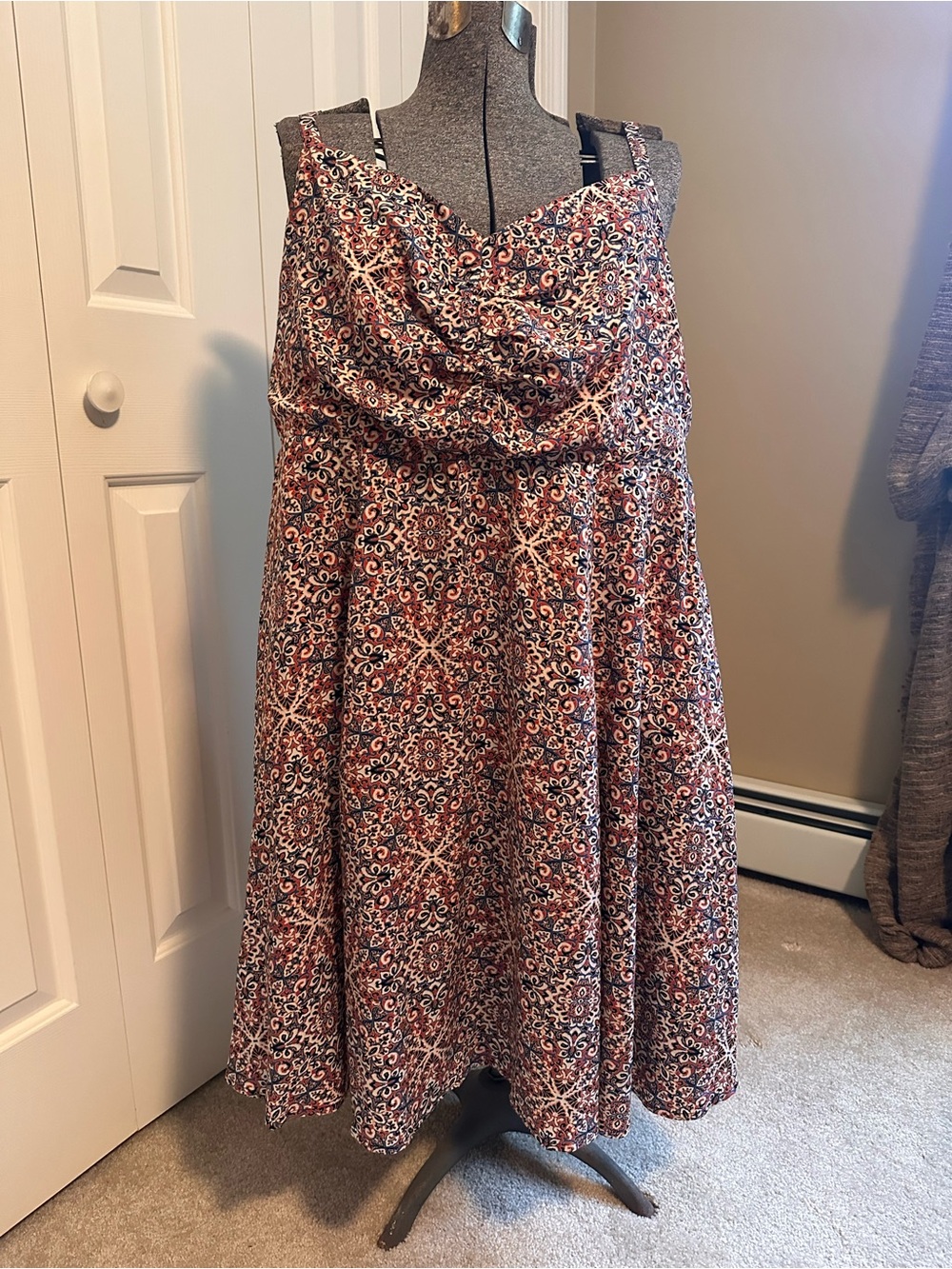 Torrid Sleeveless Multi-Colored Patterened Swing Dress